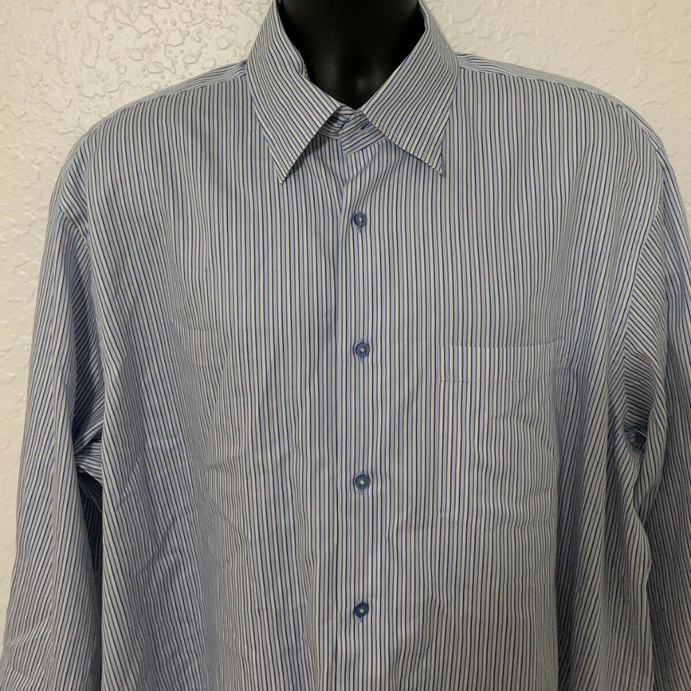 ROBERT TALBOTT LONG SLEEVES STRIPE SHIRT SZ XL